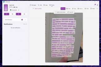 Microsoft Phone Link “Scan Text”  feature