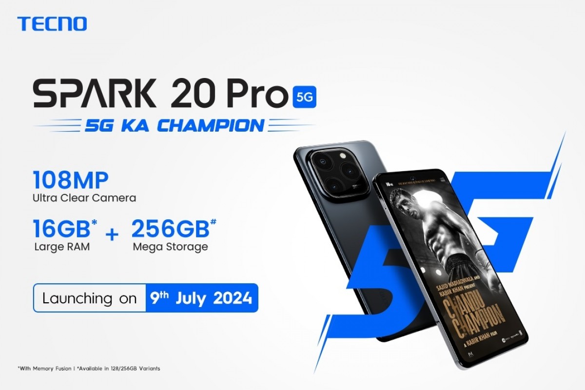 Tecno Spark 20 Pro 5G's India launch date announced